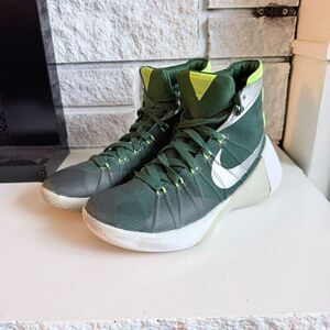 Nike Hyperdunk 2015 TB Boys Basketball Shoes Gorge Green/Lime High Top Size 6.5